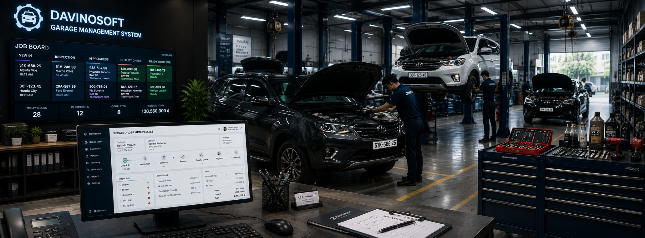 Booking system cho garage và car spa