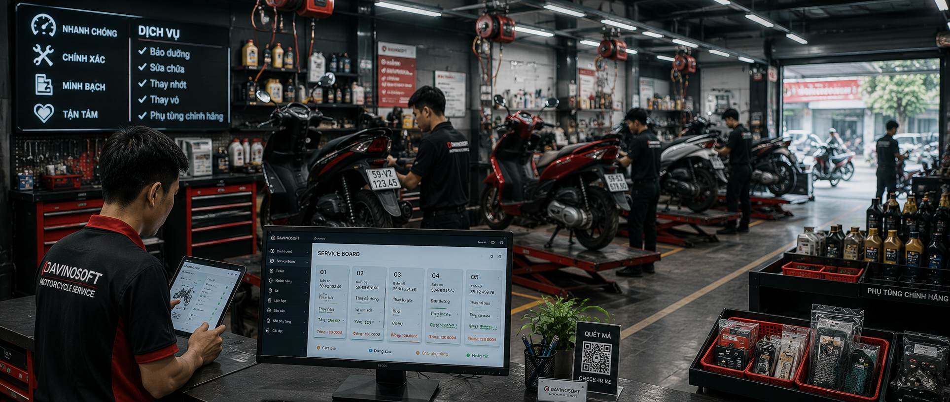 Customer approval workflow cho garage và workshop