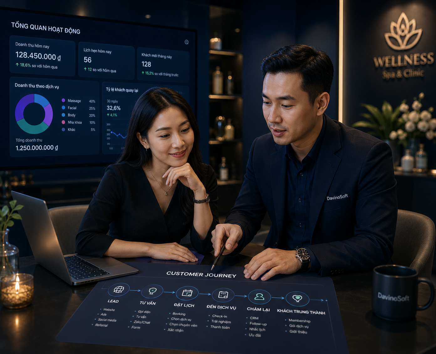 Tư vấn giải pháp CRM và customer journey cho spa, clinic và wellness business