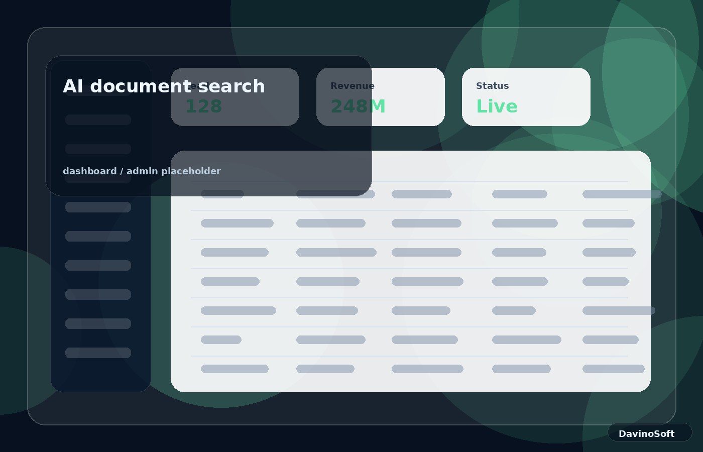 AI document search dashboard illustration