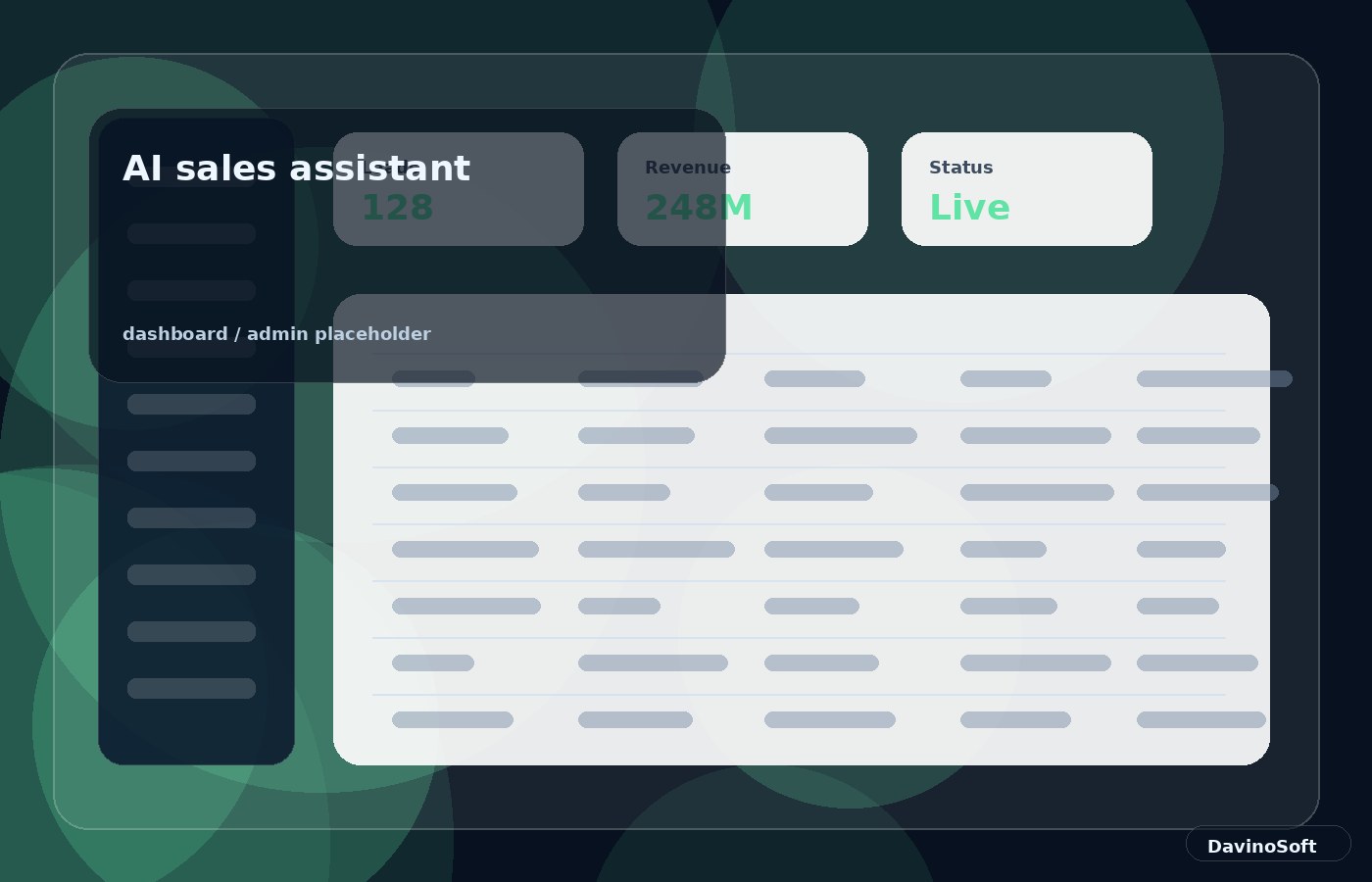 AI sales assistant dashboard illustration