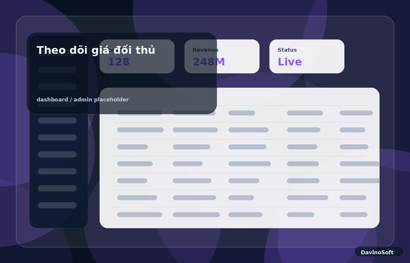 Theo dõi giá đối thủ dashboard illustration