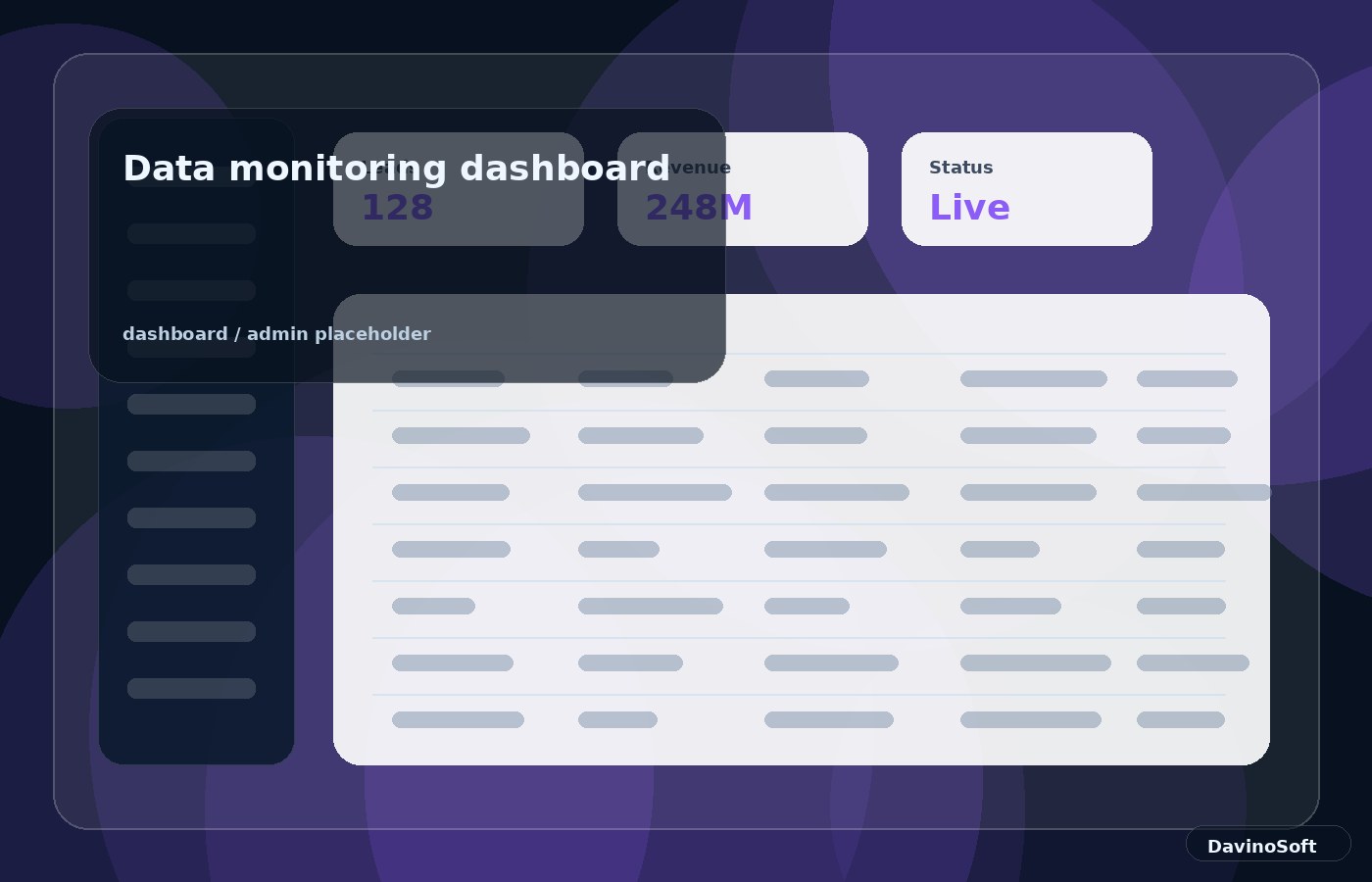 Data monitoring dashboard dashboard illustration