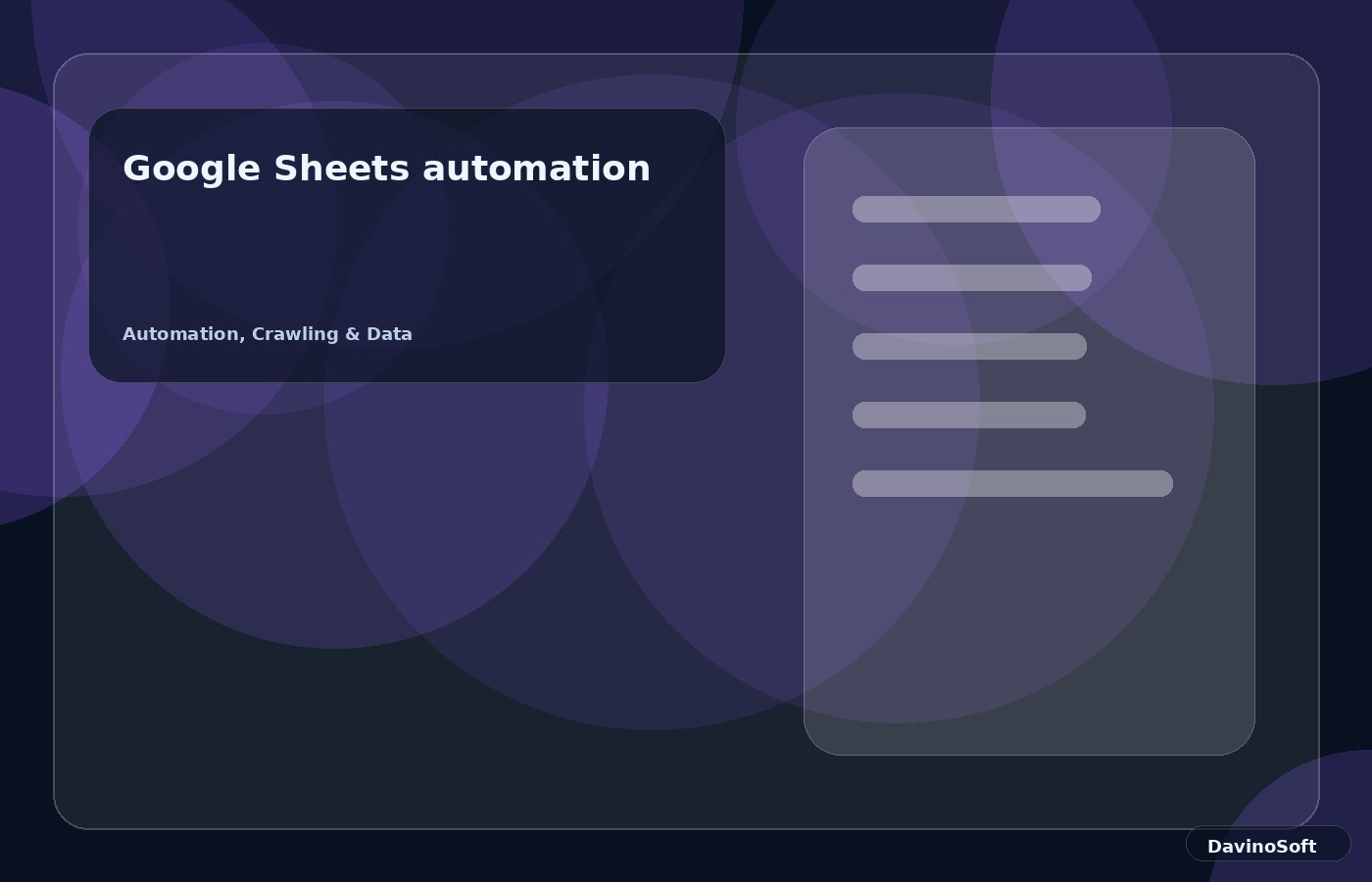 Google Sheets automation