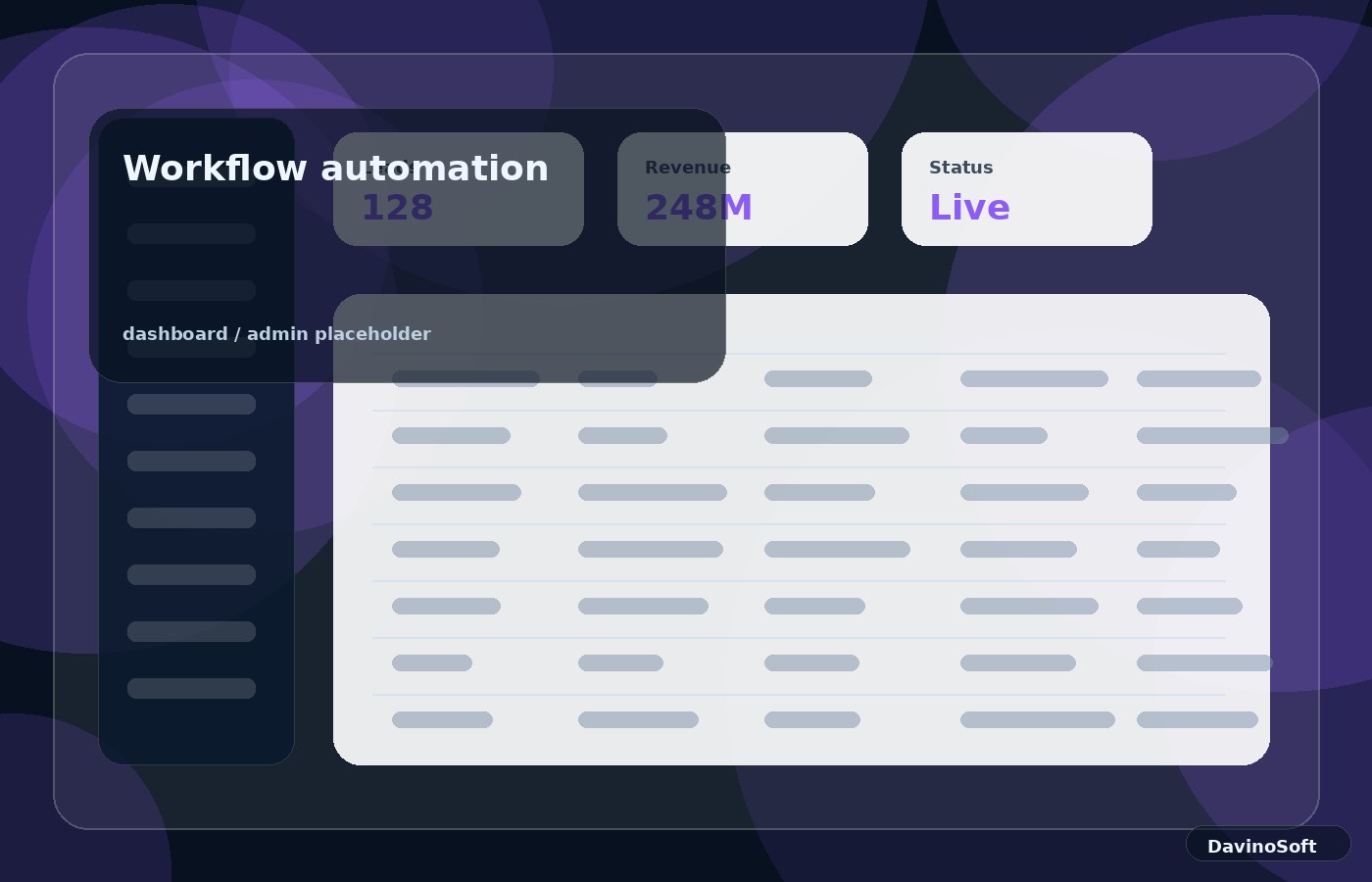 Workflow automation dashboard illustration