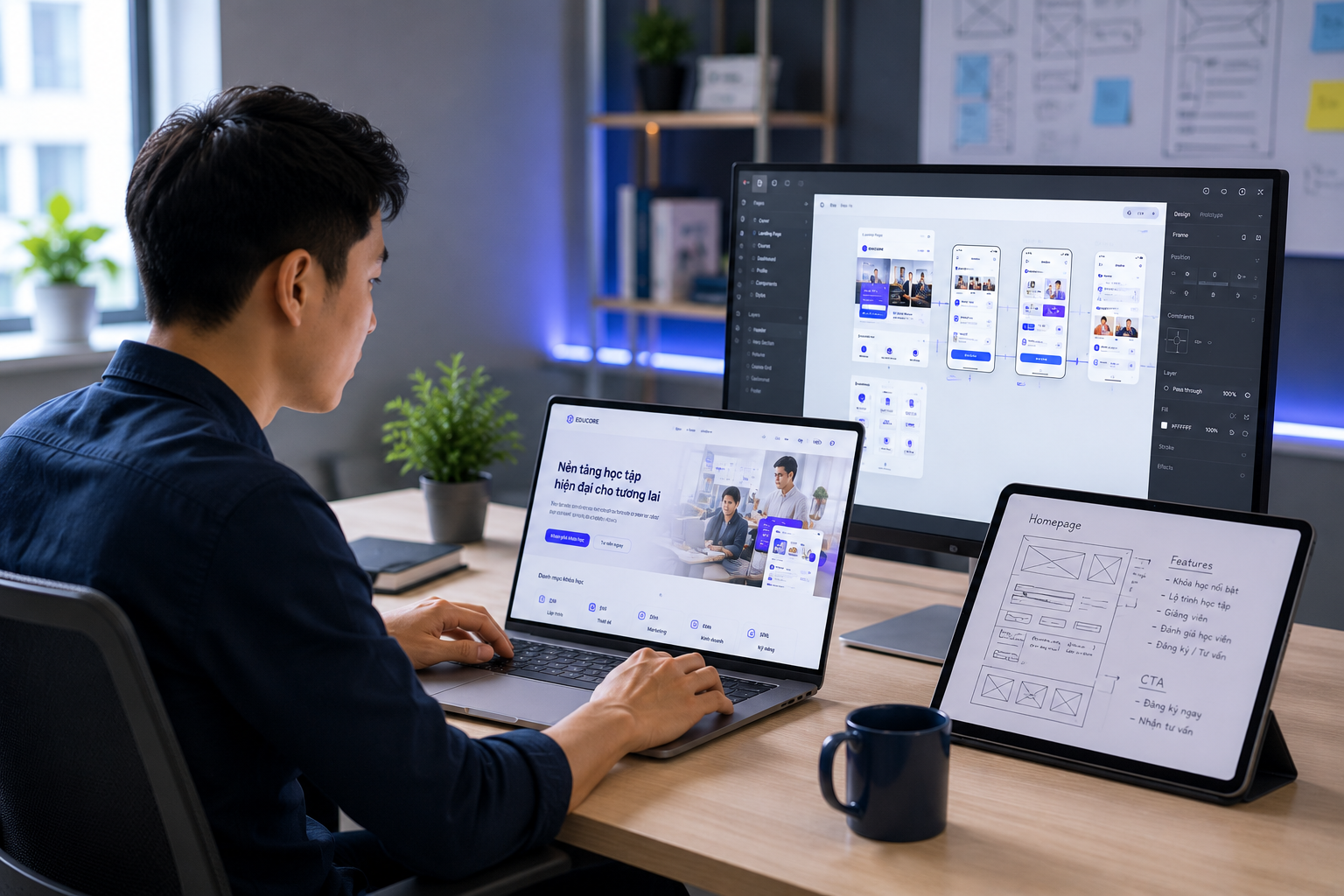 Website trung tâm đào tạo context