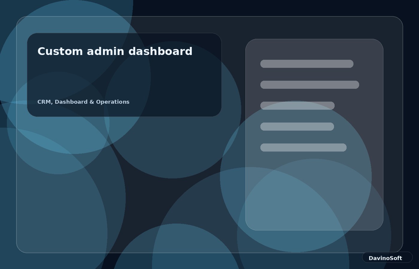 Custom admin dashboard