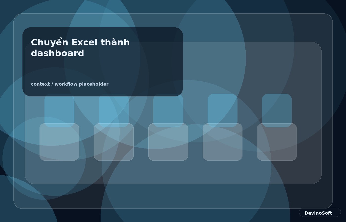 Excel to dashboard context