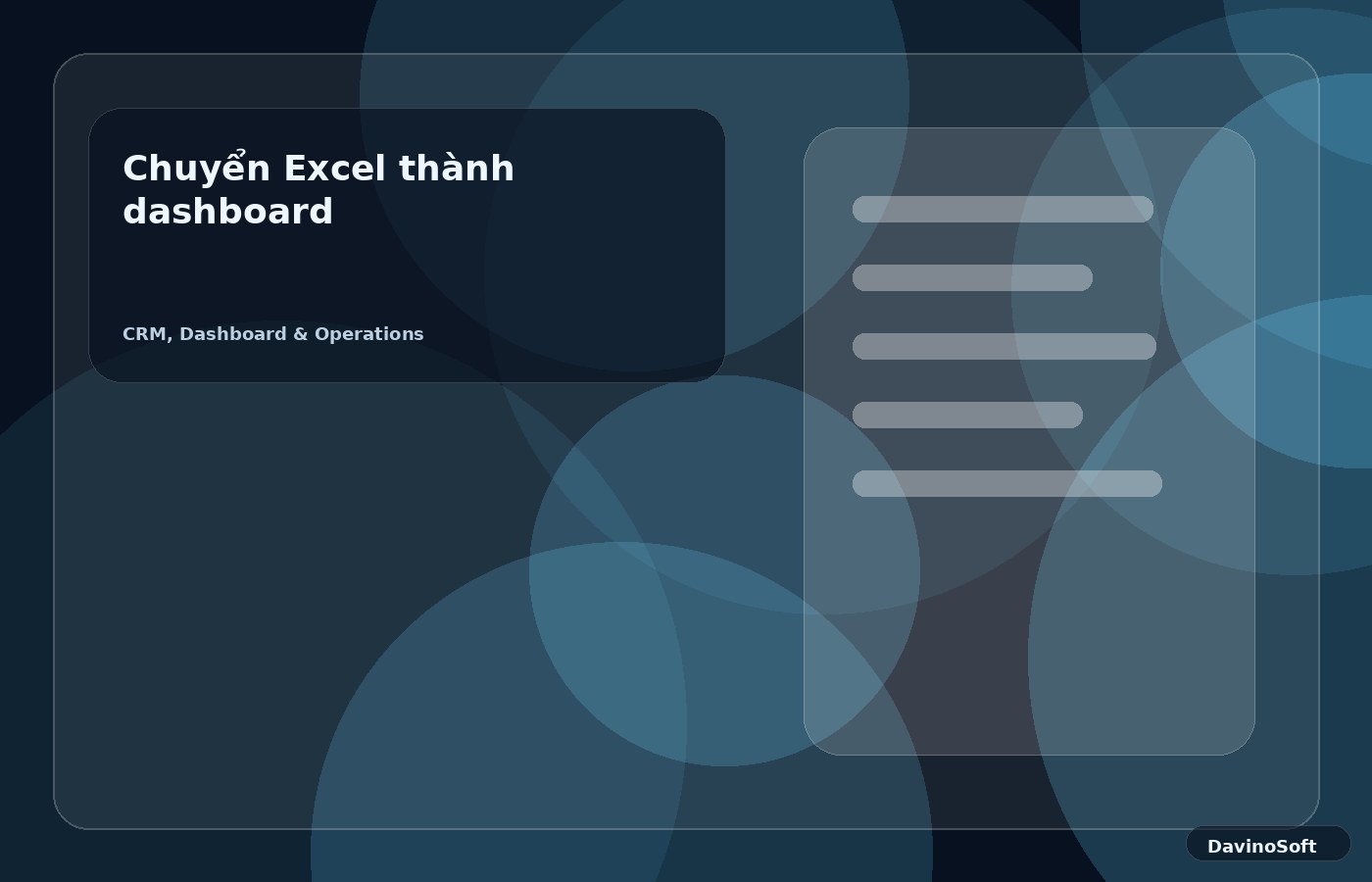 Excel to dashboard