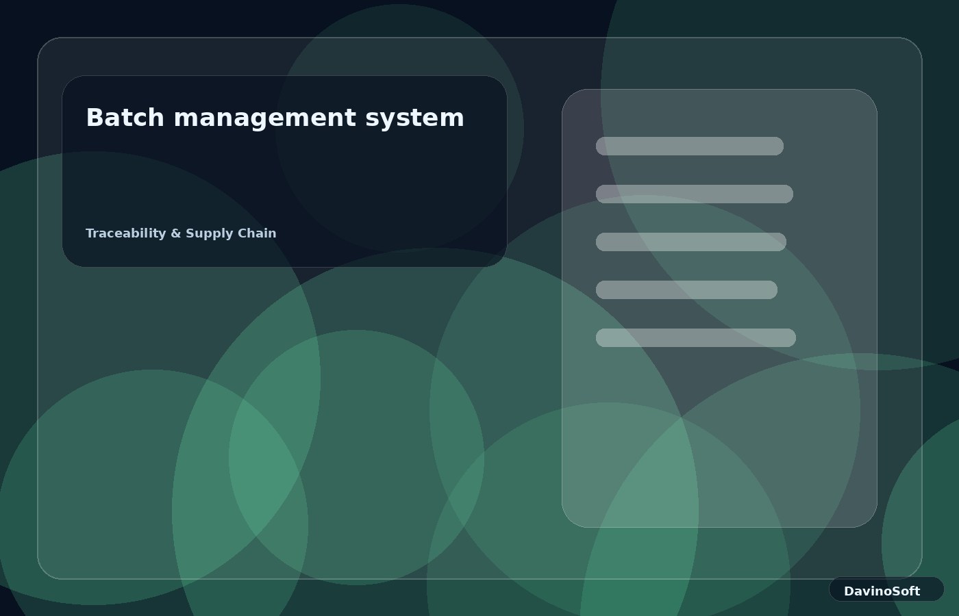 Batch management system