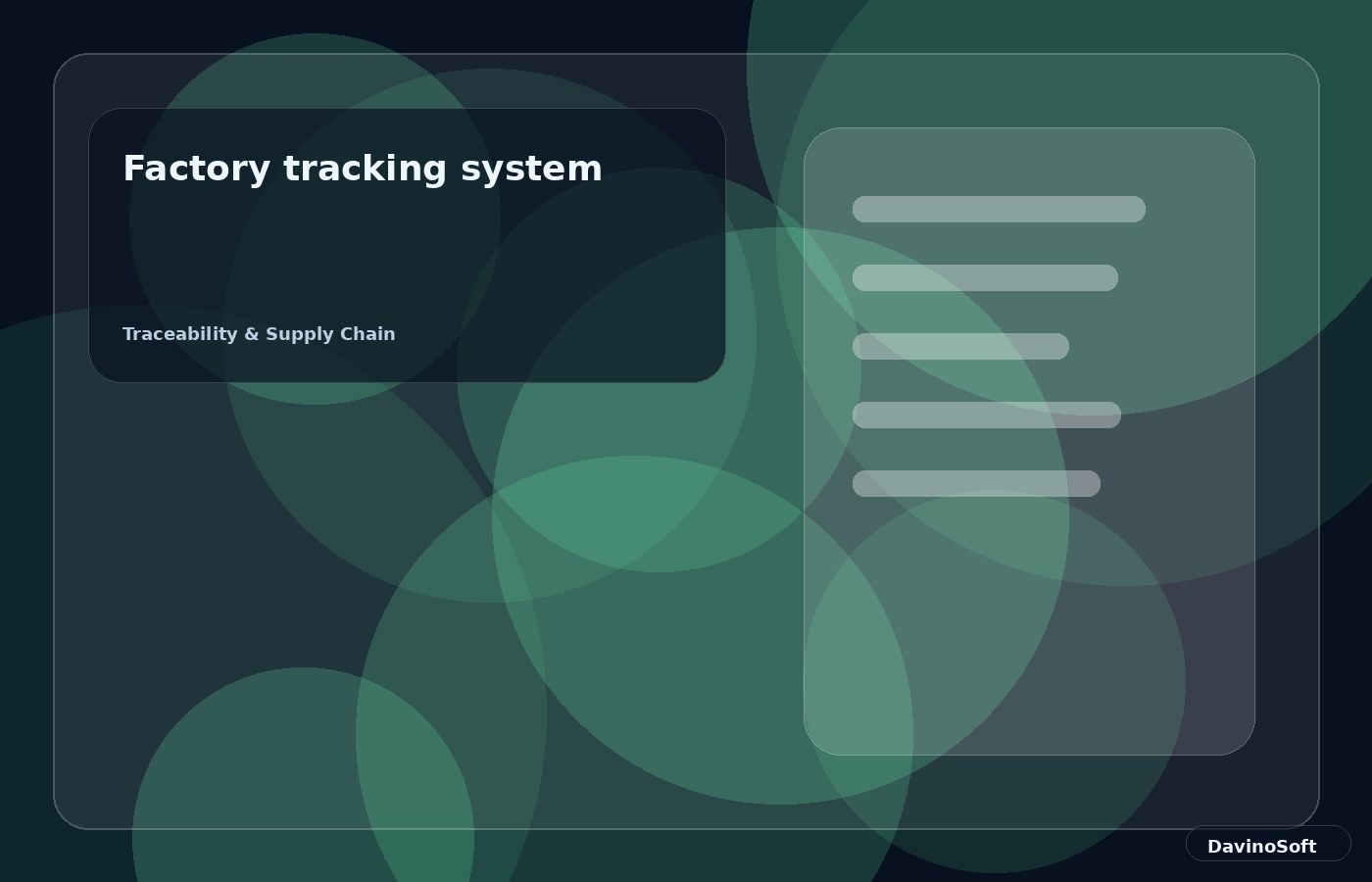 Factory tracking system