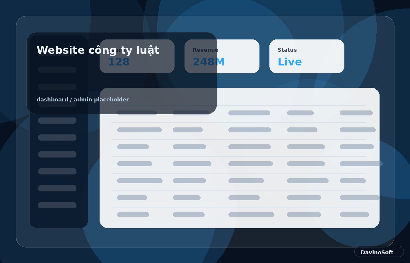 Website law firm dashboard