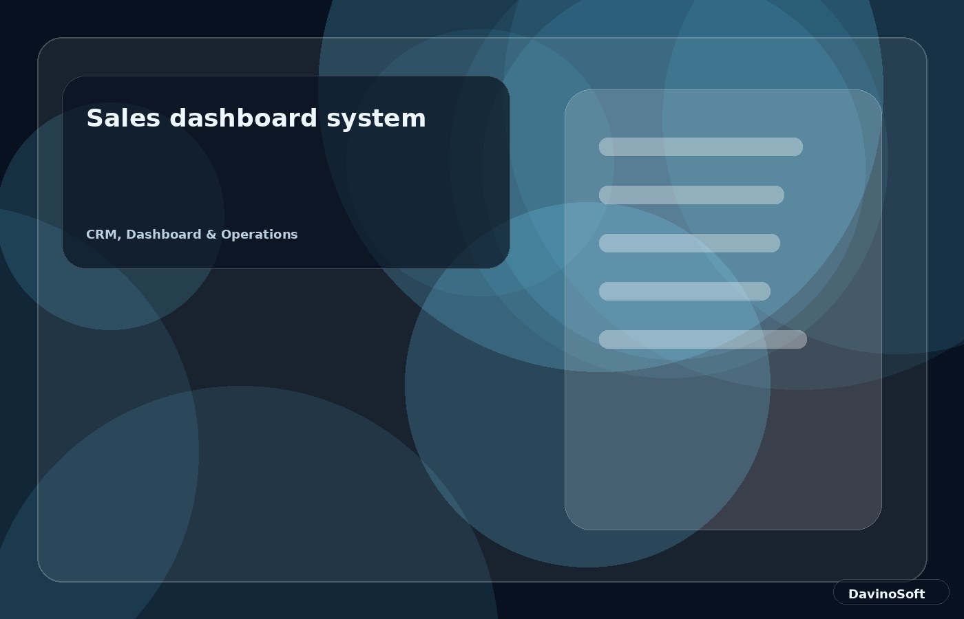 Sales dashboard system