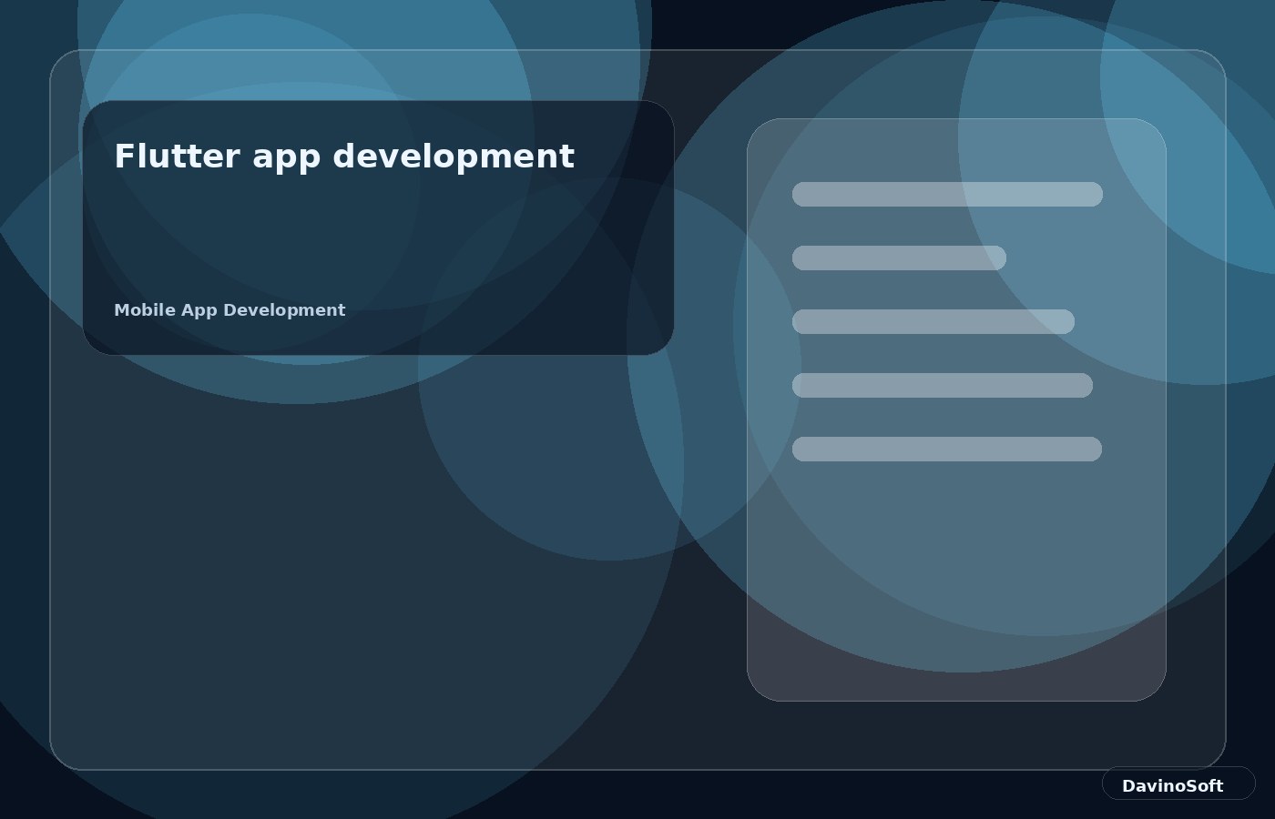 Flutter app development