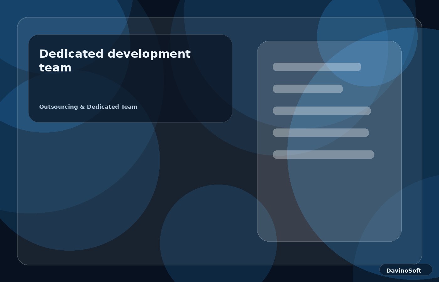 Dedicated development team