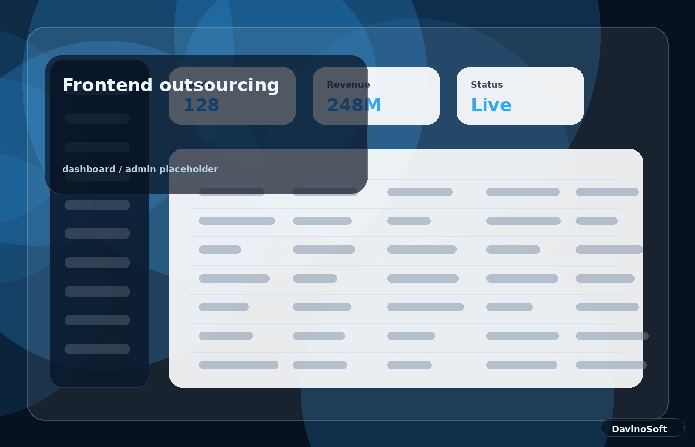 Frontend outsourcing dashboard illustration
