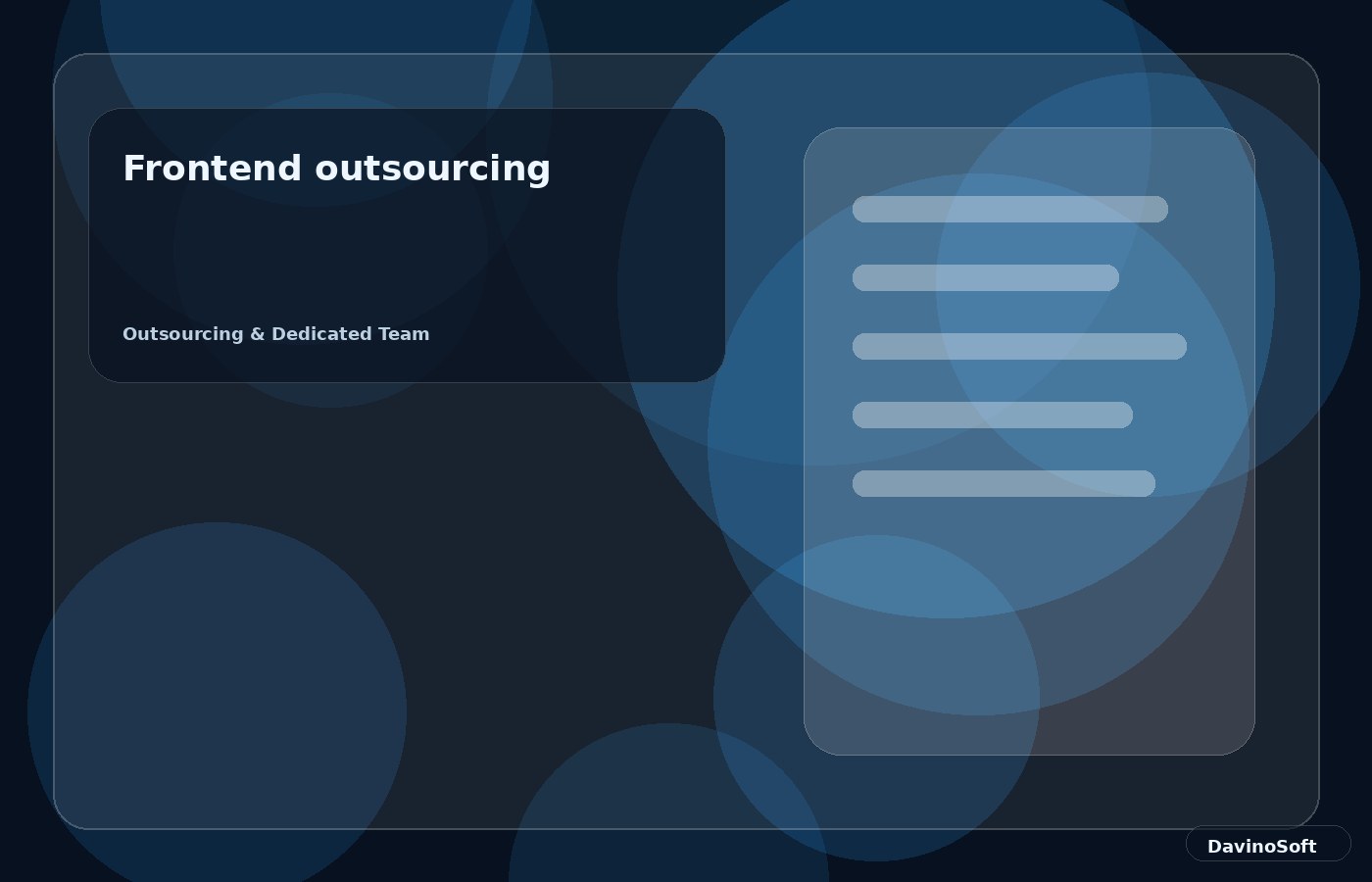 Frontend outsourcing