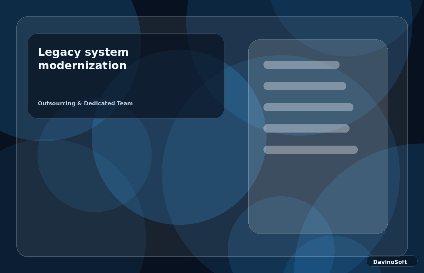 Legacy system modernization