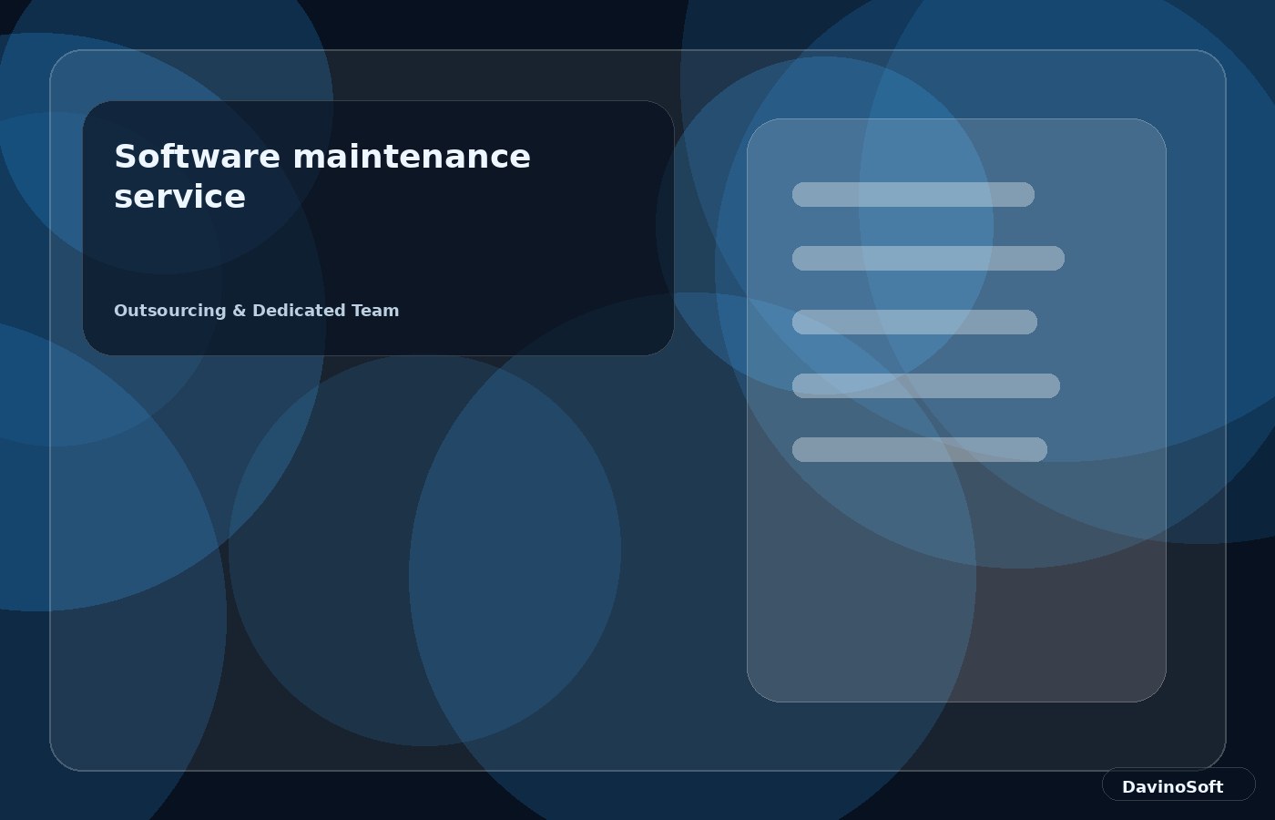 Software maintenance service