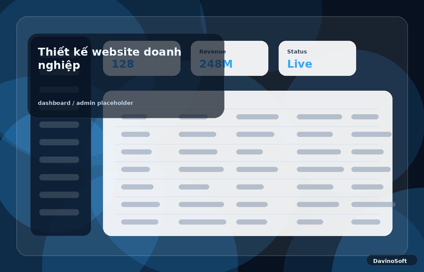 Thiết kế website doanh nghiệp dashboard illustration