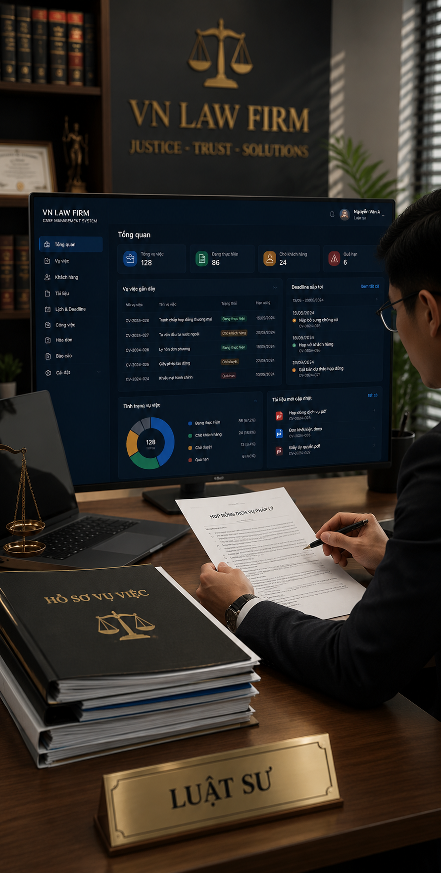 Hệ thống quản lý hồ sơ và CRM cho văn phòng luật tại Việt Nam