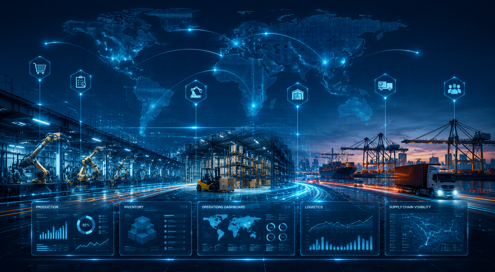 Kiến trúc dữ liệu manufacturing logistics và supply chain operation platform