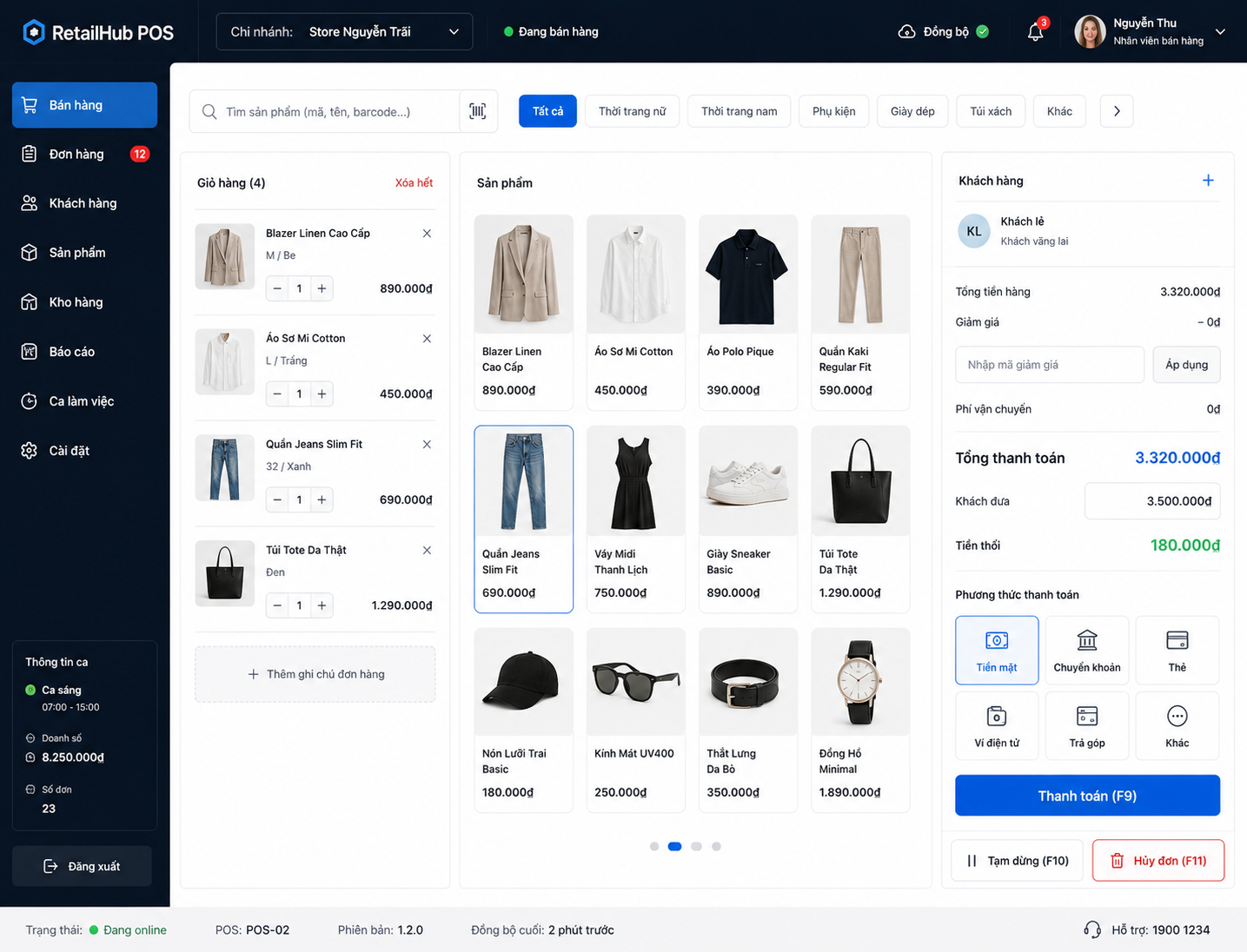POS và store operation cho chuỗi cửa hàng retail