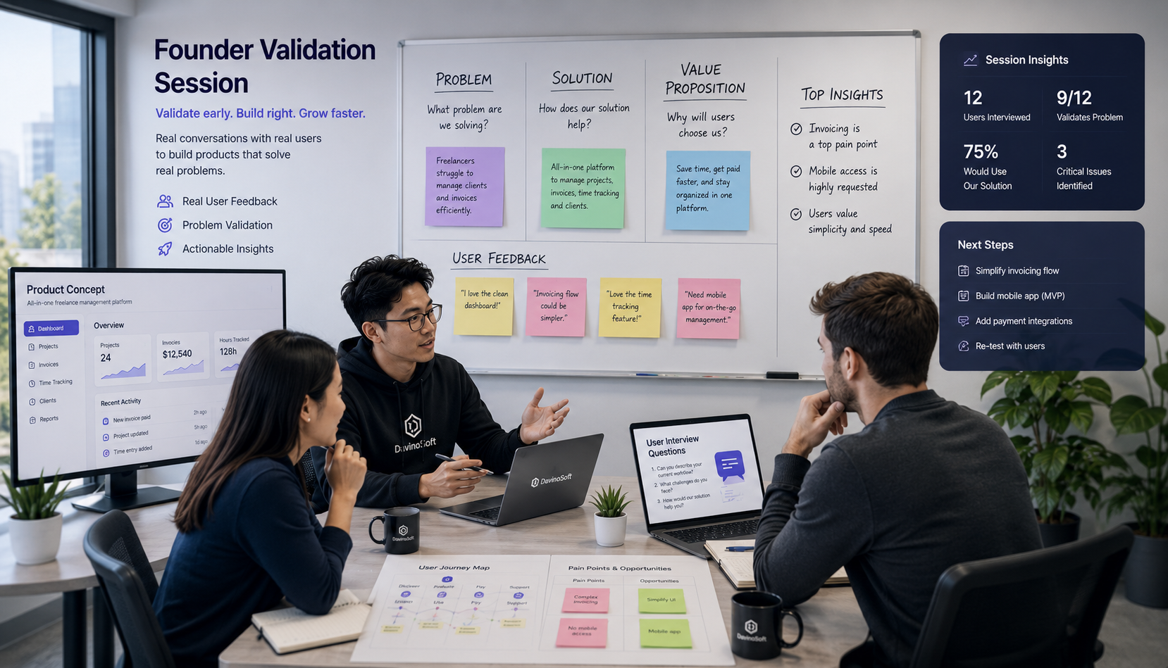 Quy trình kiểm chứng ý tưởng sản phẩm số và phát triển MVP cho startup công nghệ